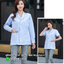 เสื้อกาวน์สีฟ้า++คลิกภาพดูรายละเอียดด้านใน เสื้อกาวน์อสม. เสื้อคลุมร้านเสริมสวย เสื้อคลุมร้านทำเล็บ เสื้อกาวน์หมอ เสื้อคอปกฮาวาย เสื้อ อสม.