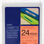 TZE-B51 เทปพิมพ์อักษรแบบสะท้อนแสง ขนาด 24 มม. ดำ/ส้ม แบบเคลือบพลาสติก (ความยาว 5 เมตร)