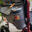 Wheelchair Side Pouch Bag(Double-Side) with Cup and Phone Holder for Manual, Electric or Power Mobility Scooter Full ARMREST by P&F for Lightweight Transport - Deluxe Wheelchair Accessories