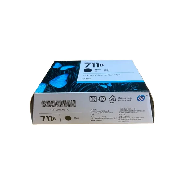 HP 711B BK ตลับหมึกอิงค์เจ็ท สีดำ ของแท้ 80-ml (3WX01A
