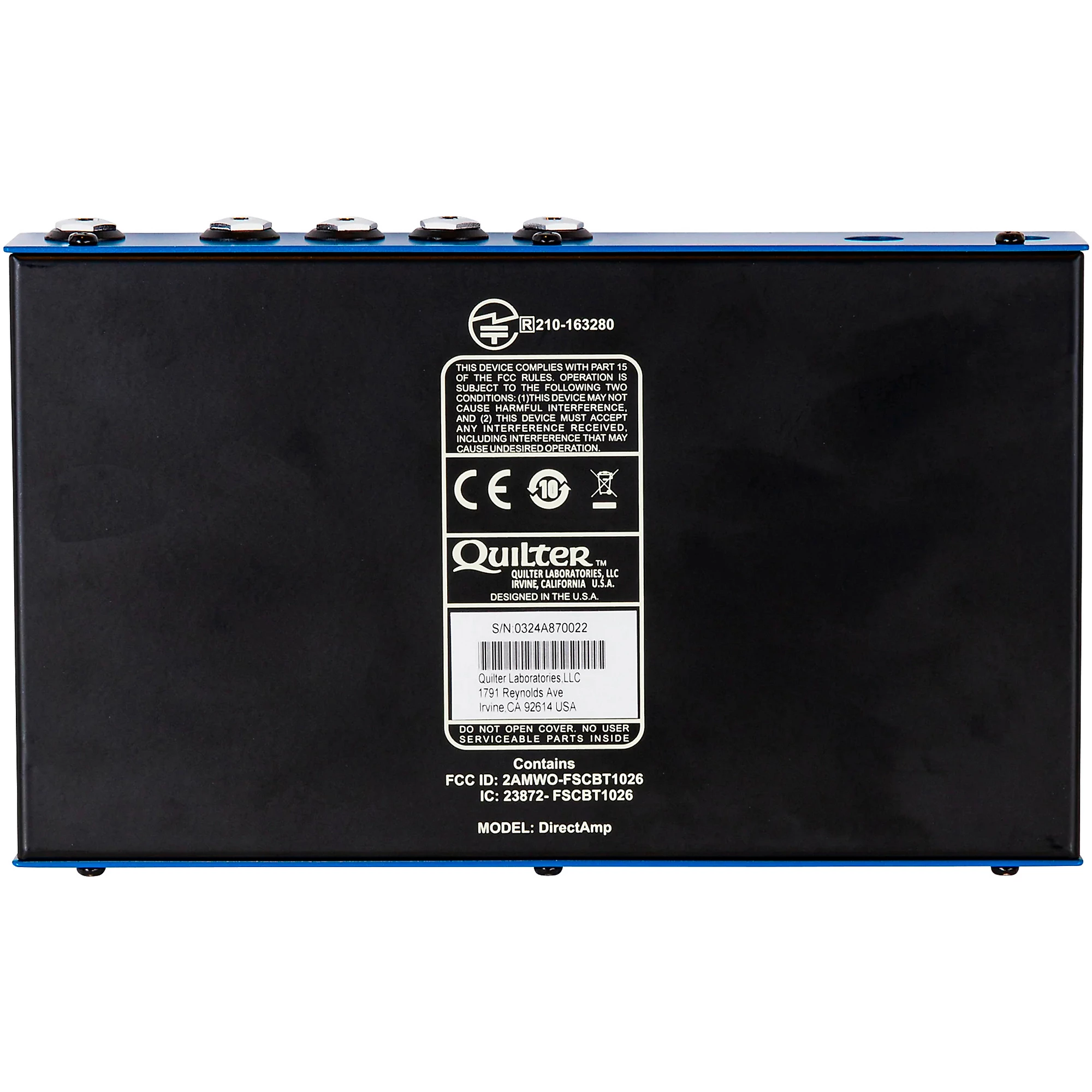 Quilter Labs DirectAmp Stereo Amp Simulator Effects Pedal Blue