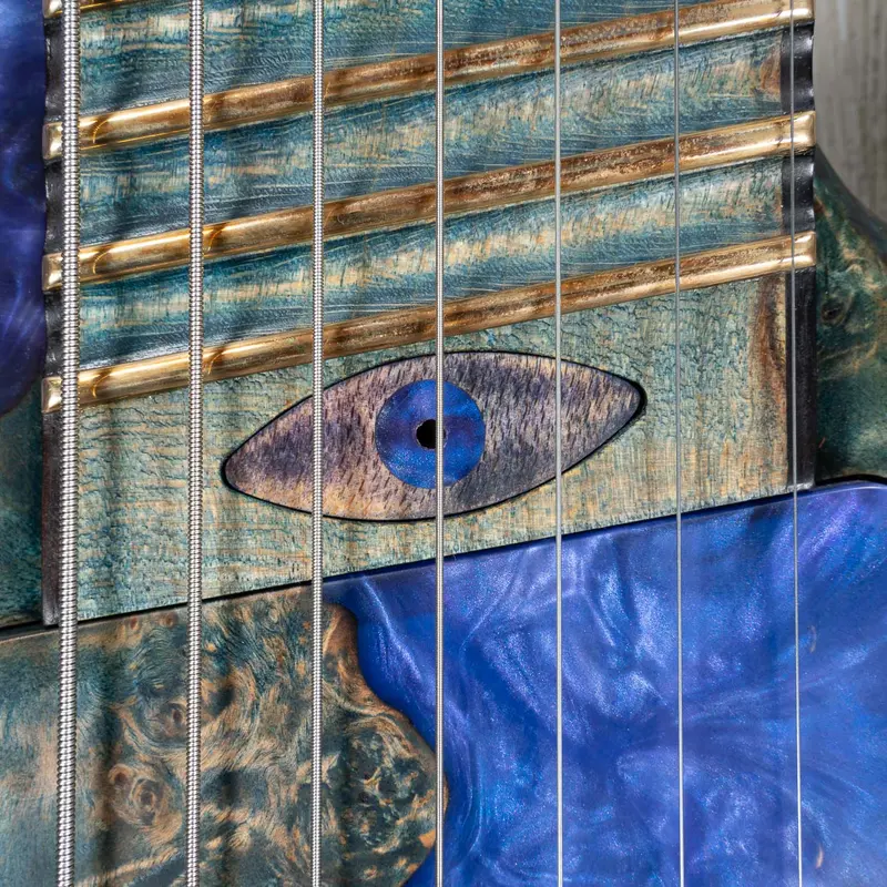 Ereshkigal Original Series Urash Sword Breaker 7-String Baritone Multi-Scale Guitar, Resin Art Burl