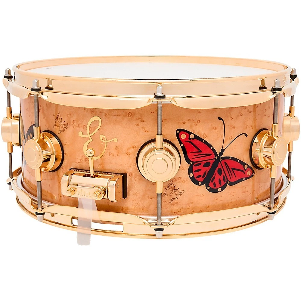 DW Collector's Sheila E. Icon Snare Drum - 5.5 inches x 13 inches, Sheila E. Tribute Inlays