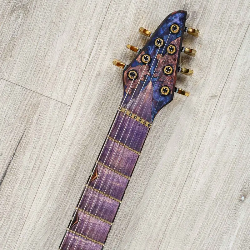 Ereshkigal Original Series Urash Sword Breaker 7-String Baritone Multi-Scale Guitar, Resin Art Burl