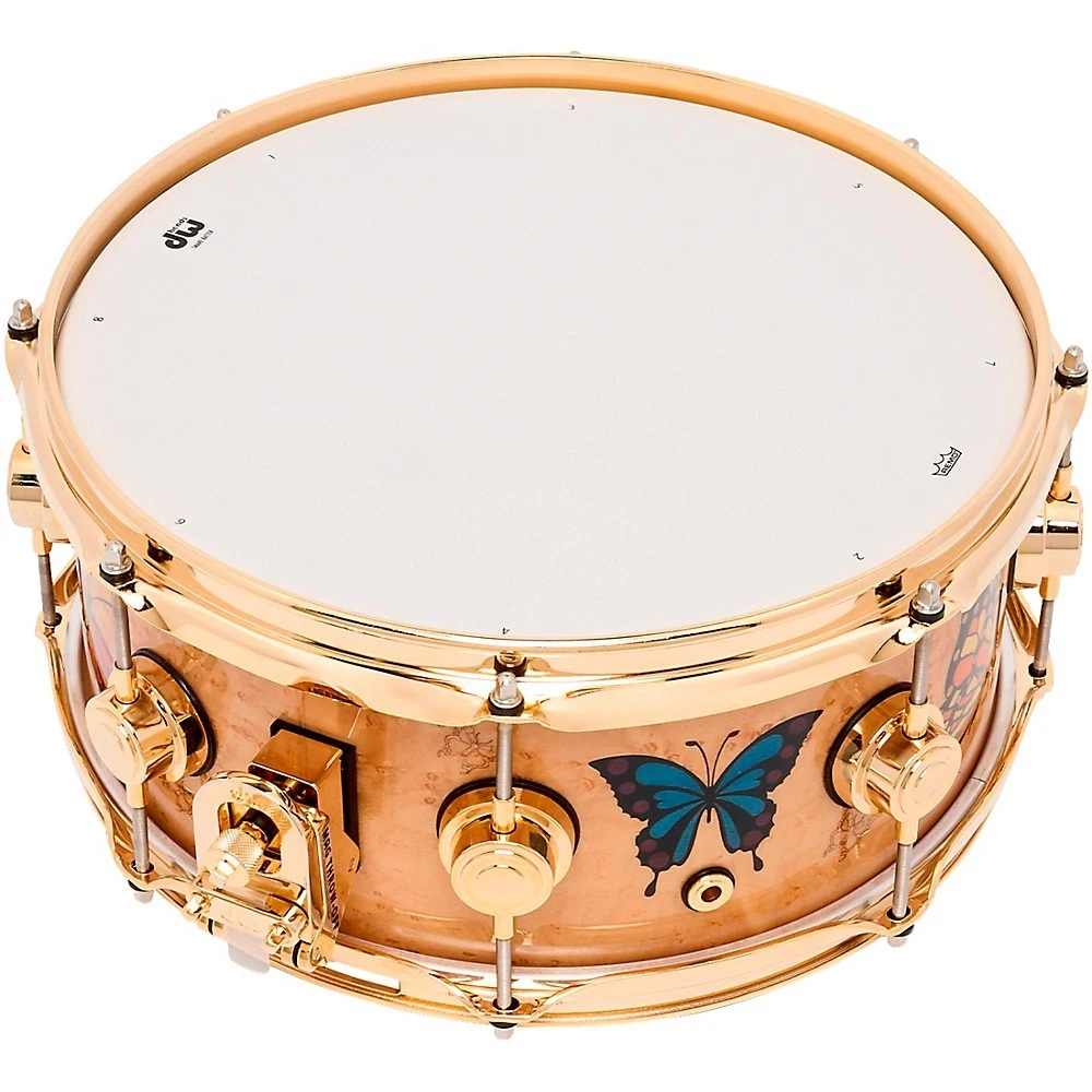 DW Collector's Sheila E. Icon Snare Drum - 5.5 inches x 13 inches, Sheila E. Tribute Inlays