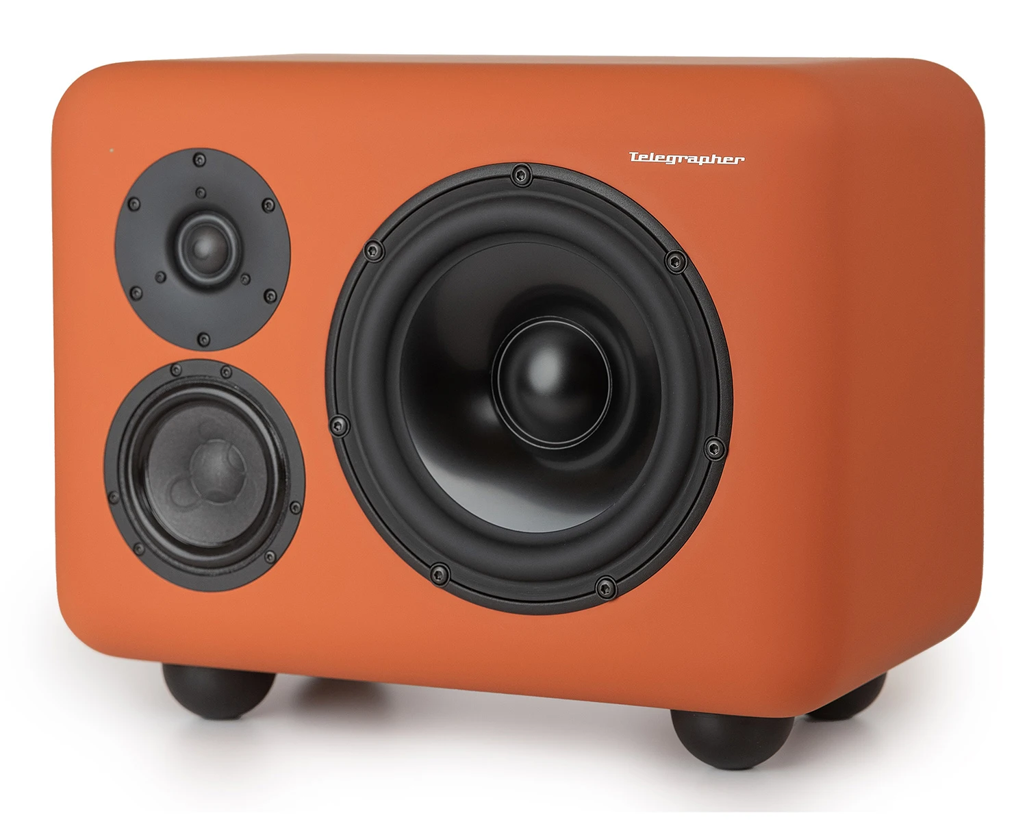 Telegrapher Loudspeakers Gorilla 3-Way Active Studio Monitors - Pair, Jaipur Orange