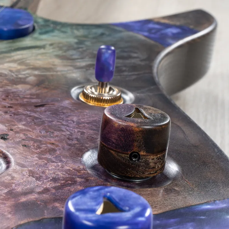 Ereshkigal Original Series Urash Sword Breaker 7-String Baritone Multi-Scale Guitar, Resin Art Burl