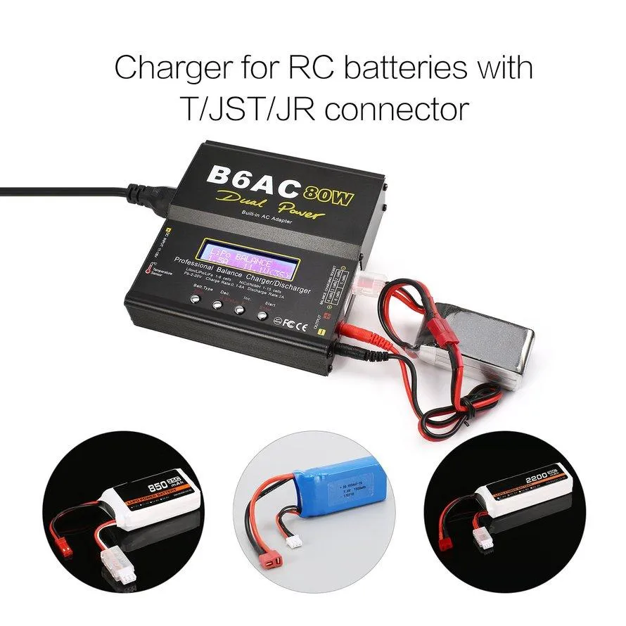 เครื่องชาร์จแบตเตอรี่ B6AC 80W (สีน้ำเงิน)