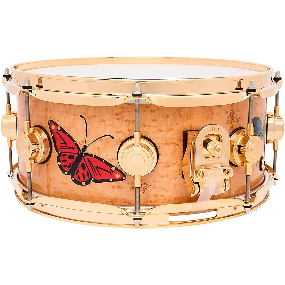 DW Collector's Sheila E. Icon Snare Drum - 5.5 inches x 13 inches, Sheila E. Tribute Inlays