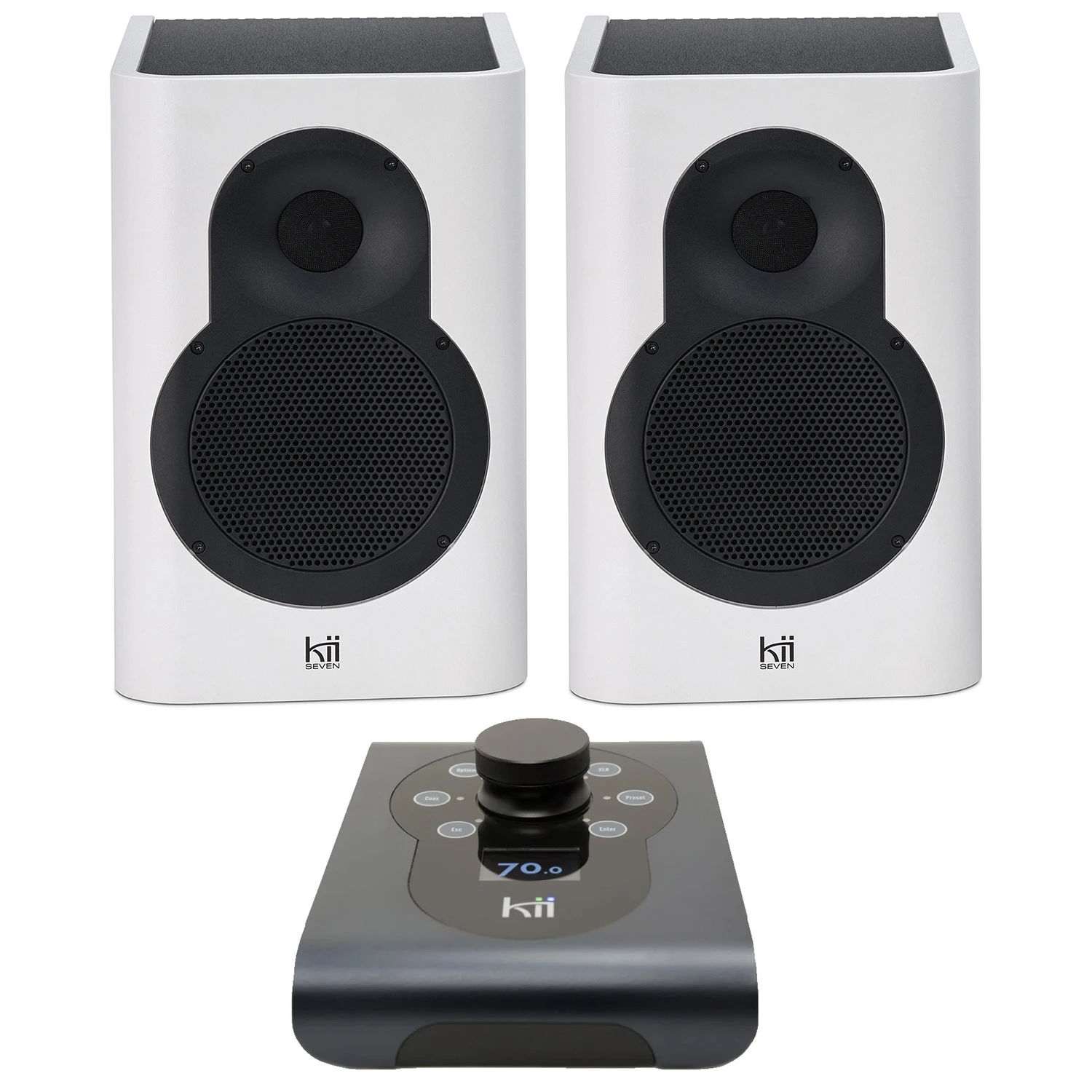 KII SEVEN COMPACT DSP-CONTROLLED MONITOR STEREO PAIR WITH KII CONTROL